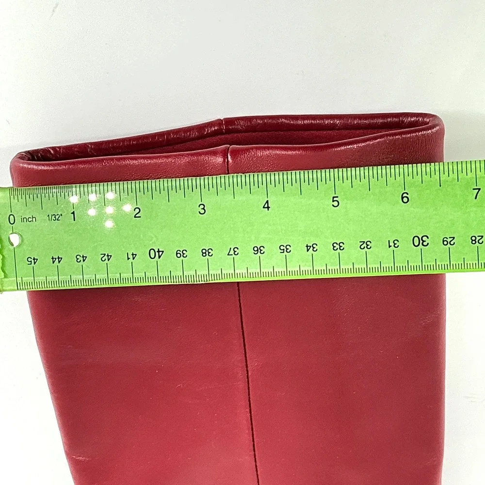 Steve Madden Size 6‎ Smith NEW Red Leather Foldover Pointed Stiletto Boots $200